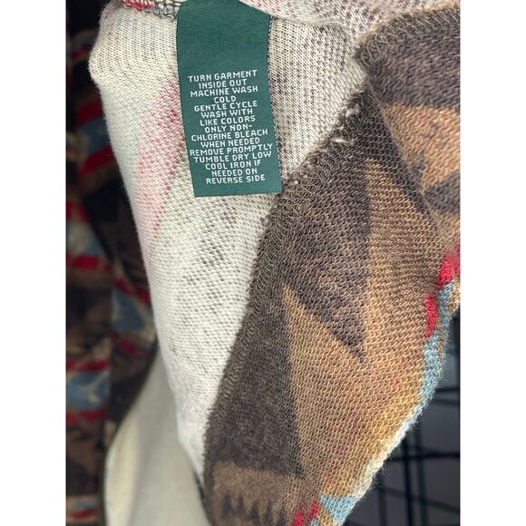 Ralph Lauren LRL Jeans Co Aztec Zip Up Moto Jacket Size M - Picture 7 of 7